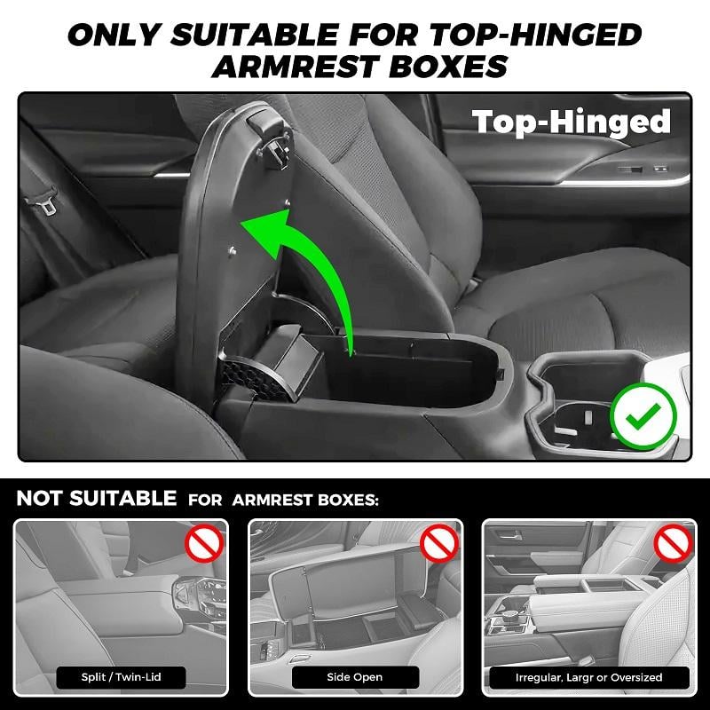 🔥Last Day 49% OFF🚗 Car Console Organizer – PU Leather Armrest, Side Storage, Cup Holder