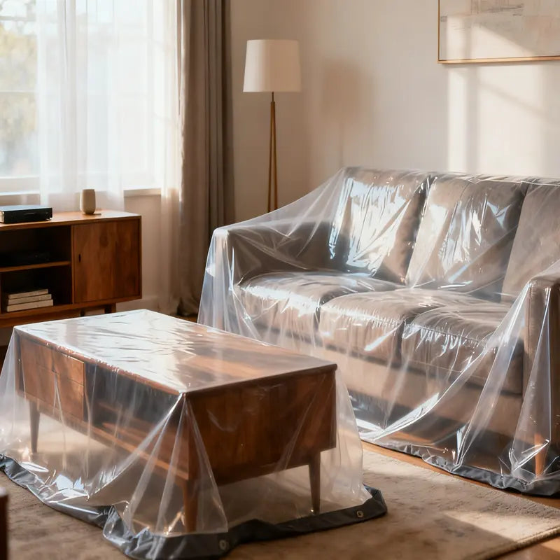 💦Clear Waterproof PE Tarp, Transparent Outdoor Cover with Metal Grommets
