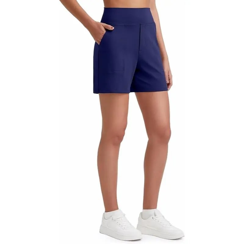 48%OFF🔥Women's High-Waisted Athletic Bermuda Shorts with Pockets – Running, Yoga, Summer Casual Activewear
