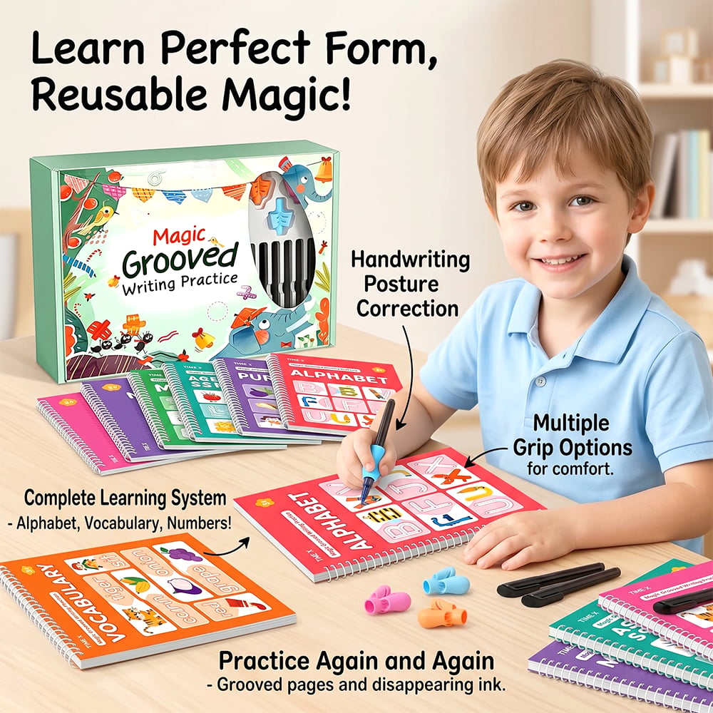 ✏️📚 Writing Workbook Set for Kids Ages 3–8