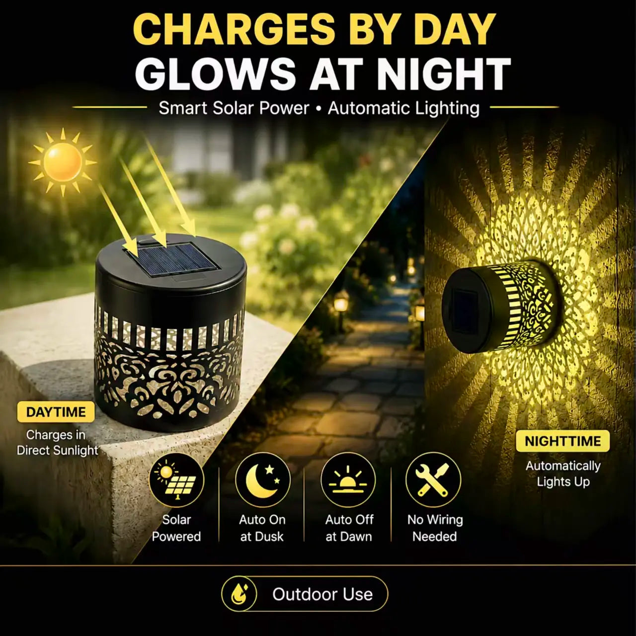 🔥50% OFF🔥-Seven-Color Changing Solar Mandala Projection Wall Light-Buy More Save More