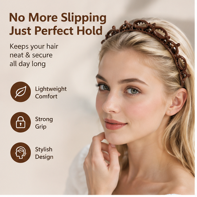 Non-Slip Styling Headband with Mini Hair Clips