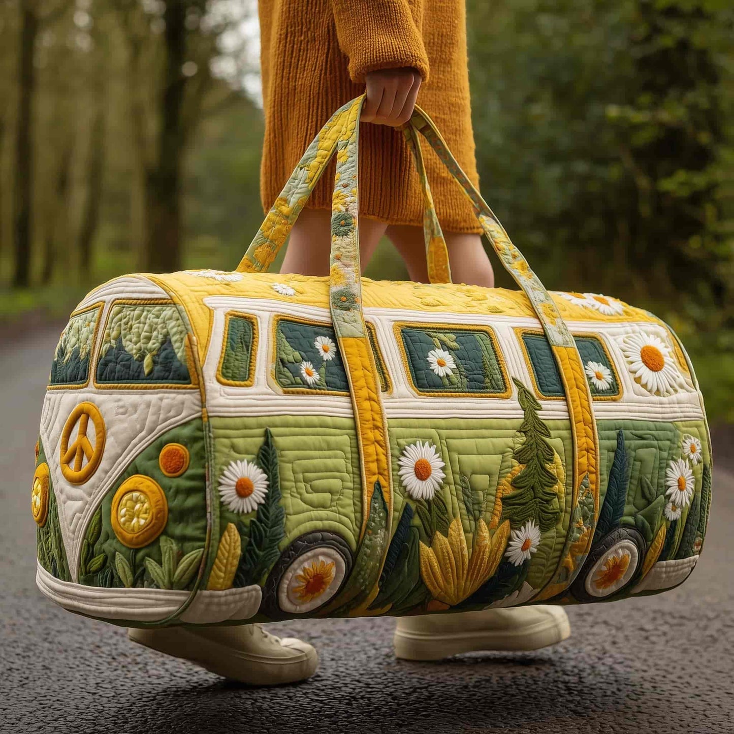 Hippie Van Quilted Duffle Bag GFTOMA3629