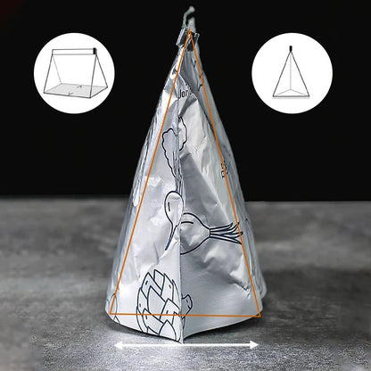 Reusable and Resealable Aluminum Storage Bag 🥢🌍 – Perfect for Storing and Protecting Your Food! 🌿