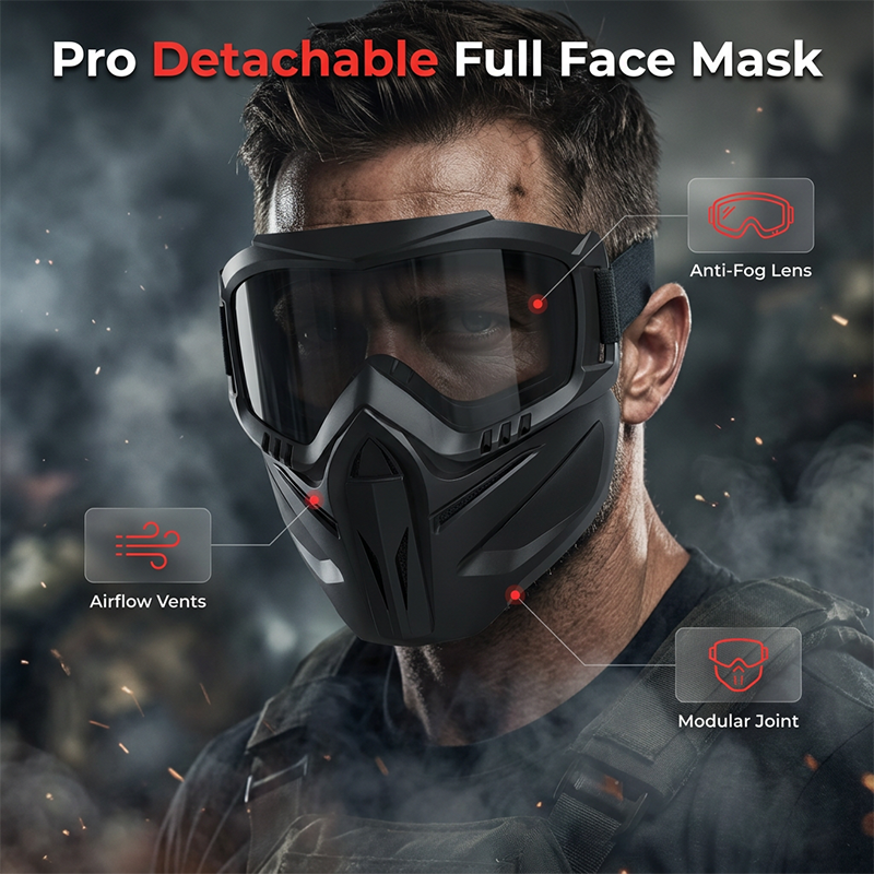 ⏳LAST DAY SALE🌟Detachable Full Face Goggle Mask