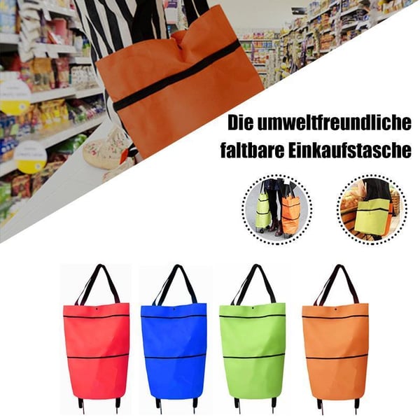 🔥LAST DAY-50% OFF🔥 2 in 1 Foldable Shopping Cart🎁