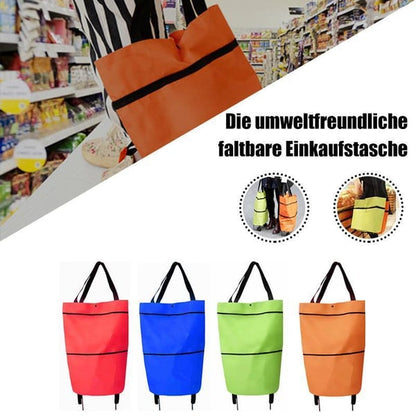 🔥LAST DAY-50% OFF🔥 2 in 1 Foldable Shopping Cart🎁