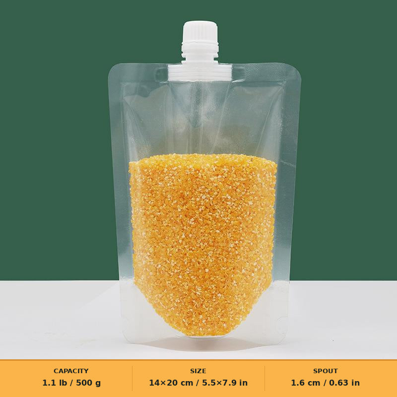 Safe, environmentally friendly Reusable Spout Storage Bag for Rice, Grains & Dry Goods – Easy Pour Pantry Organizer