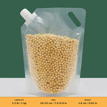 Safe, environmentally friendly Reusable Spout Storage Bag for Rice, Grains & Dry Goods – Easy Pour Pantry Organizer