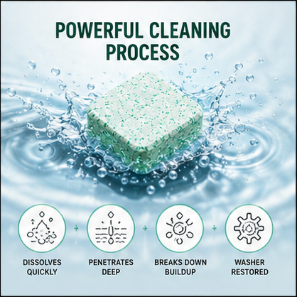 2026 Newly Upgraded Version Eco-Friendly Pet Washer Cleaner Tablets – Removes Odors, Hair & Residue