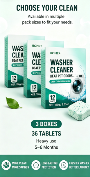 2026 Newly Upgraded Version Eco-Friendly Pet Washer Cleaner Tablets – Removes Odors, Hair & Residue